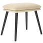 Preview: Relaxsessel mit Hocker Creme Stoff