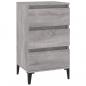 Preview: Nachttisch Grau Sonoma 40x35x70 cm Holzwerkstoff