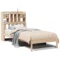 Preview: Massivholzbett mit Regal ohne Matratze 90x190 cm Kiefer