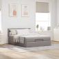 Preview: Ottoman-Bett mit Matratze Taupe 140x190 cm Stoff