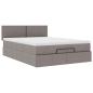 Preview: Ottoman-Bett mit Matratze Taupe 140x190 cm Stoff