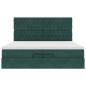 Preview: Ottoman-Bett mit Matratzen Dunkelgrün 200x200 cm Samt