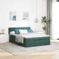 Preview: Ottoman-Bett mit Matratze Dunkelgrün 140x190 cm Samt