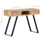 Preview: Schreibtisch 107x45x79 cm Massivholz Akazie Lebendige Kanten