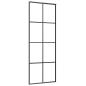 Preview: Schiebetür Schwarz 76x205 cm ESG Glas und Aluminium