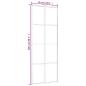 Preview: Schiebetür Schwarz 76x205 cm ESG Glas und Aluminium