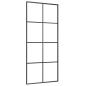 Preview: Schiebetür Schwarz 90x205 cm ESG-Glas und Aluminium