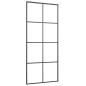 Preview: Schiebetür Schwarz 90x205 cm ESG-Glas und Aluminium