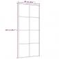 Preview: Schiebetür Schwarz 90x205 cm ESG-Glas und Aluminium