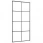 Preview: Schiebetür Schwarz 102,5x205 cm ESG-Glas und Aluminium