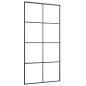 Preview: Schiebetür Schwarz 102,5x205 cm ESG-Glas und Aluminium