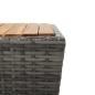 Preview: 3-tlg. Bistro-Set mit Kissen Grau Poly Rattan und Glas