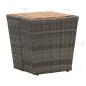 Preview: 3-tlg. Bistro-Set Poly Rattan und Akazienholz Grau