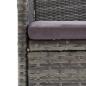 Preview: 3-tlg. Bistro-Set Poly Rattan und Akazienholz Grau
