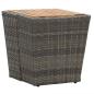 Preview: 3-tlg. Bistro-Set Poly Rattan und Akazienholz Grau
