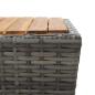 Preview: 3-tlg. Bistro-Set Poly Rattan und Akazienholz Grau