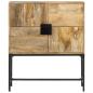 Preview: Highboard 80x30x95 cm Massives Raues Mangoholz