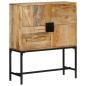 Preview: Highboard 80x30x95 cm Massives Raues Mangoholz