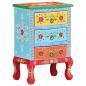 Preview: ARDEBO.de - Nachttisch Handbemalt 40x30x60 cm Mango Massivholz