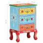 Preview: Nachttisch Handbemalt 40x30x60 cm Mango Massivholz