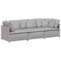 Preview: Modulares Sofa mit Kissen Stoff Wolkengrau