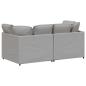 Preview: Modulares Sofa mit Kissen Stoff Wolkengrau