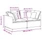 Preview: Modulares Sofa mit Kissen Stoff Wolkengrau
