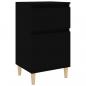 Preview: Nachttisch Schwarz 40x35x70 cm