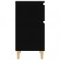 Preview: Nachttisch Schwarz 40x35x70 cm