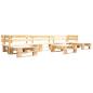 Preview: 6-tlg. Paletten-Lounge-Set mit Kissen in Grau Holz