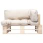 Preview: Outdoor-Sofa Paletten mit Kissen in Sandfarben Kiefernholz