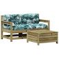 Preview: 3-tlg. Garten-Lounge-Set mit Kissen Kiefernholz Imprägniert