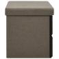 Preview: Faltbare Sitzbank mit Stauraum Braun 76x38x38 cm Leinenoptik