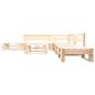 Preview: 6-tlg. Paletten-Lounge-Set mit Kissen in Grau Holz