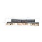 Preview: 6-tlg. Paletten-Lounge-Set mit Kissen in Grau Holz