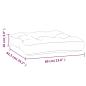 Preview: Palettenkissen Blattmuster 60x61,5x10 cm Oxford-Gewebe