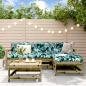 Preview: ARDEBO.de - 5-tlg. Garten-Lounge-Set mit Kissen Imprägniertes Kiefernholz