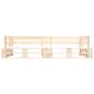 Preview: 2-tlg. Outdoor-Sofa-Set Paletten Kissen Sandfarben Kiefernholz