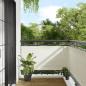 Preview: ARDEBO.de - Balkon-Sichtschutz Creme 75x700 cm 100 % Polyester-Oxford