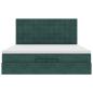 Preview: Ottoman-Bett mit Matratzen Dunkelgrün 200x200 cm Samt