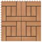 Preview: ARDEBO.de - 22 Stk. Terrassenfliesen 30 x 30 cm 2 qm WPC Teakholzfarbe
