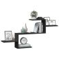 Preview: Wandregal Schwarz 104x15x49 cm Holzwerkstoff