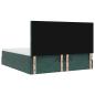 Preview: Ottoman-Bett mit Matratzen & LEDs Dunkelgrün 200x200 cm Samt