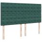 Preview: Ottoman-Bett mit Matratzen & LEDs Dunkelgrün 200x200 cm Samt