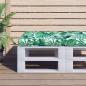 Preview: ARDEBO.de - Palettenkissen Blattmuster 60x61,5x10 cm Stoff