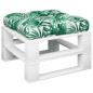 Preview: Palettenkissen Blattmuster 60x61,5x10 cm Stoff