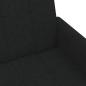 Preview: Schlafsofa 2-Sitzer mit Fußhocker Schwarz Stoff