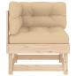Preview: Ecksofa mit Kissen Massivholz Kiefer