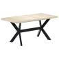Preview: ARDEBO.de - Esstisch Weiß 160x80x75 cm Massivholz Mango