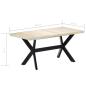 Preview: Esstisch Weiß 160x80x75 cm Massivholz Mango